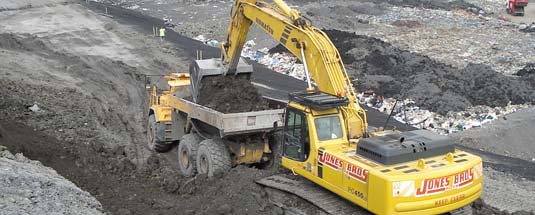 waste management machinery digger hire