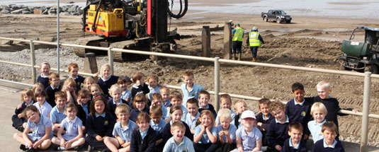 Ysgol Penybryn Tywyn Day out to see sea defence work